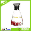 Nắp gỗ tre tự nhiên chịu nhiệt Ấm trà thủy tinh carafe